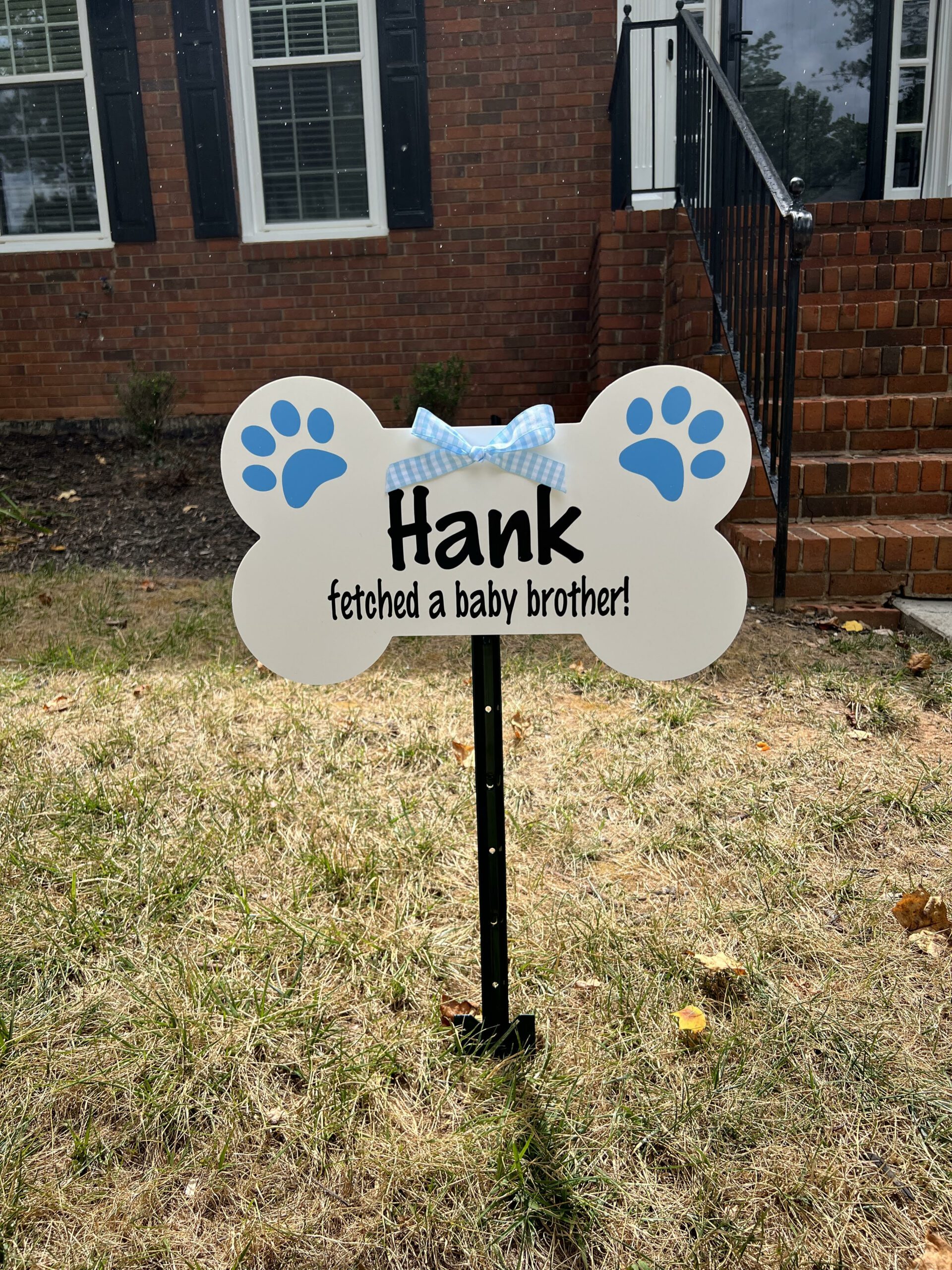 Dog Sign for Birth Announcement in Peachtree Corners, GA