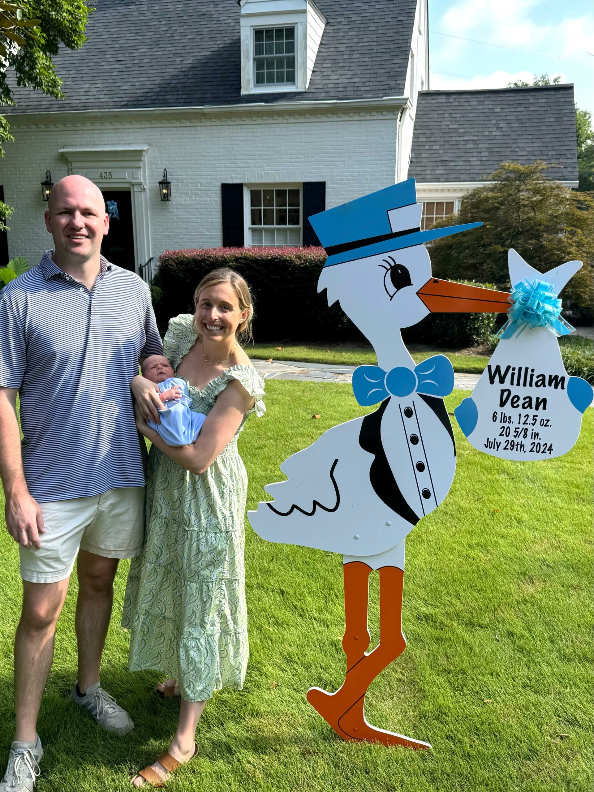 Birth Announcement Stork Sign in Atlanta, GA